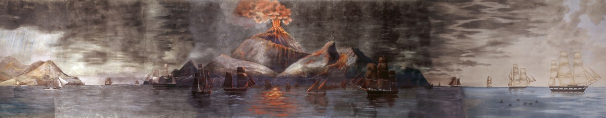 Volcano, Cape Verde, from Grand Panorama of a Whaling Voyage Round the World