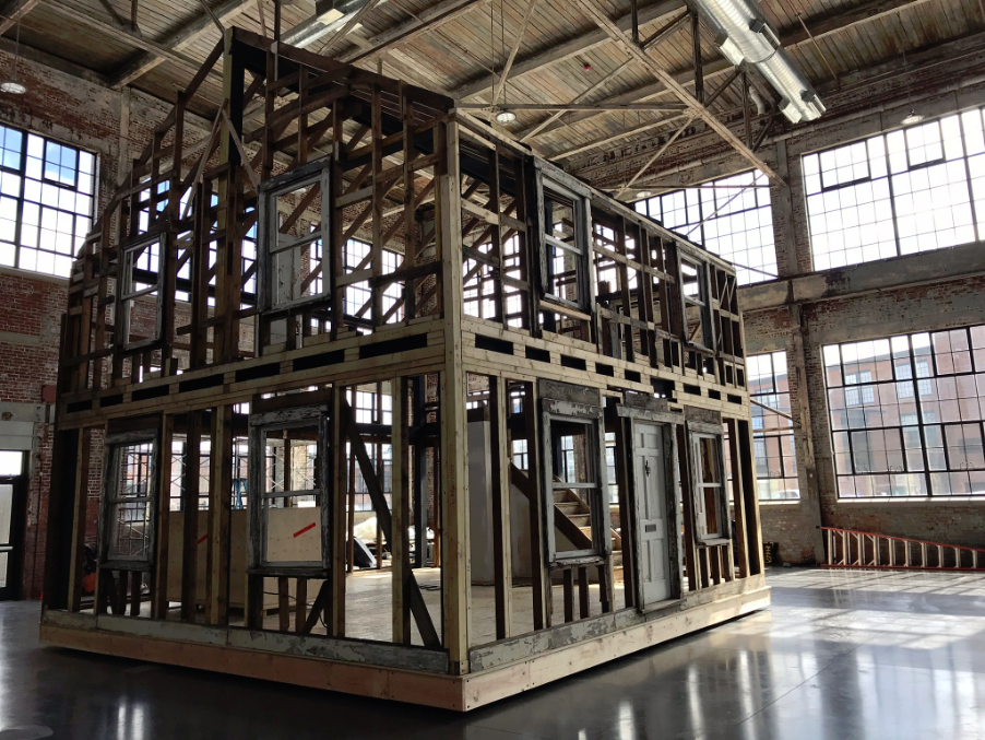 The Rosa Parks House Project during reconstruction