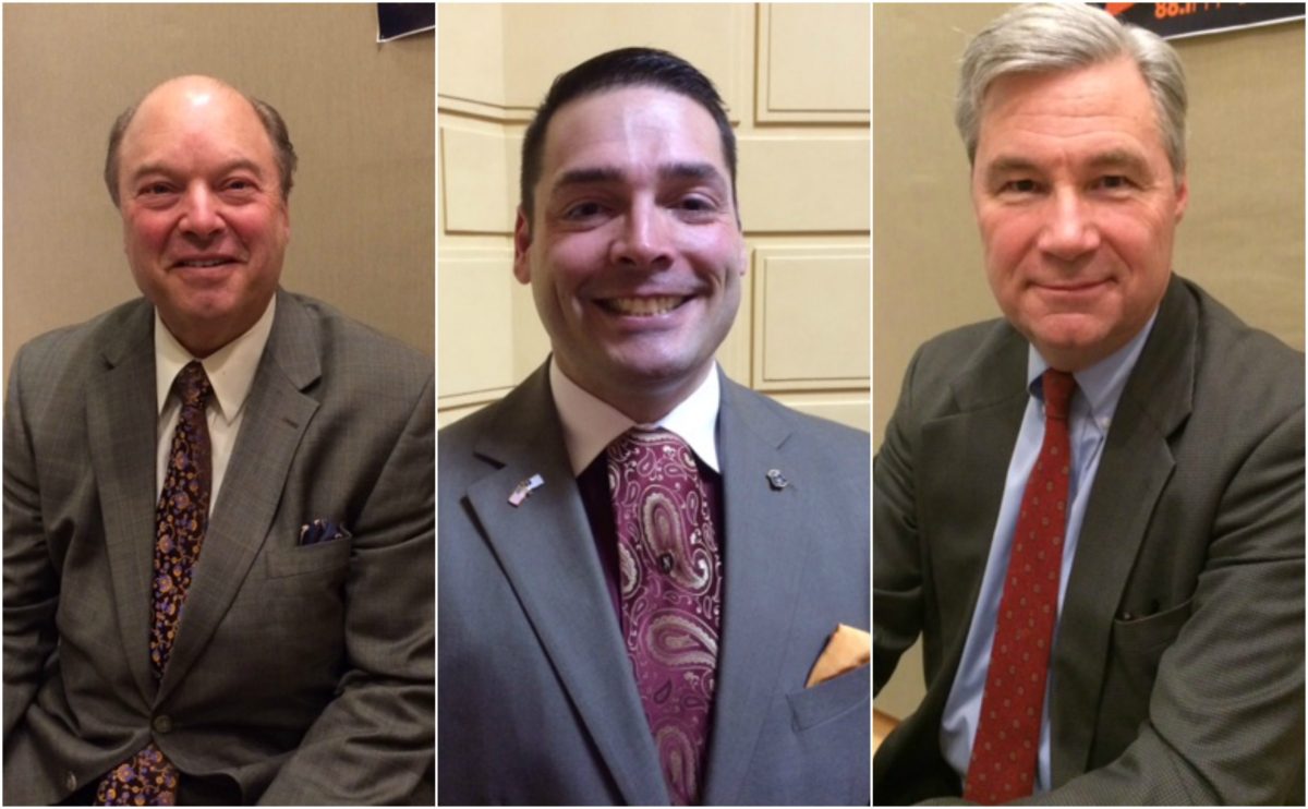 Flanders (left) and Nardolillo (center) have highlighted the opioid issue in their case against Whitehouse.