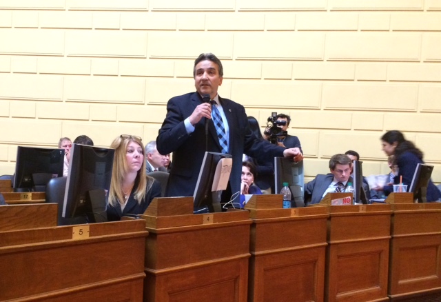 Giarrusso speaking on the House floor.