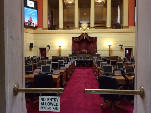 The House of Representatives chamber at the Statehouse.