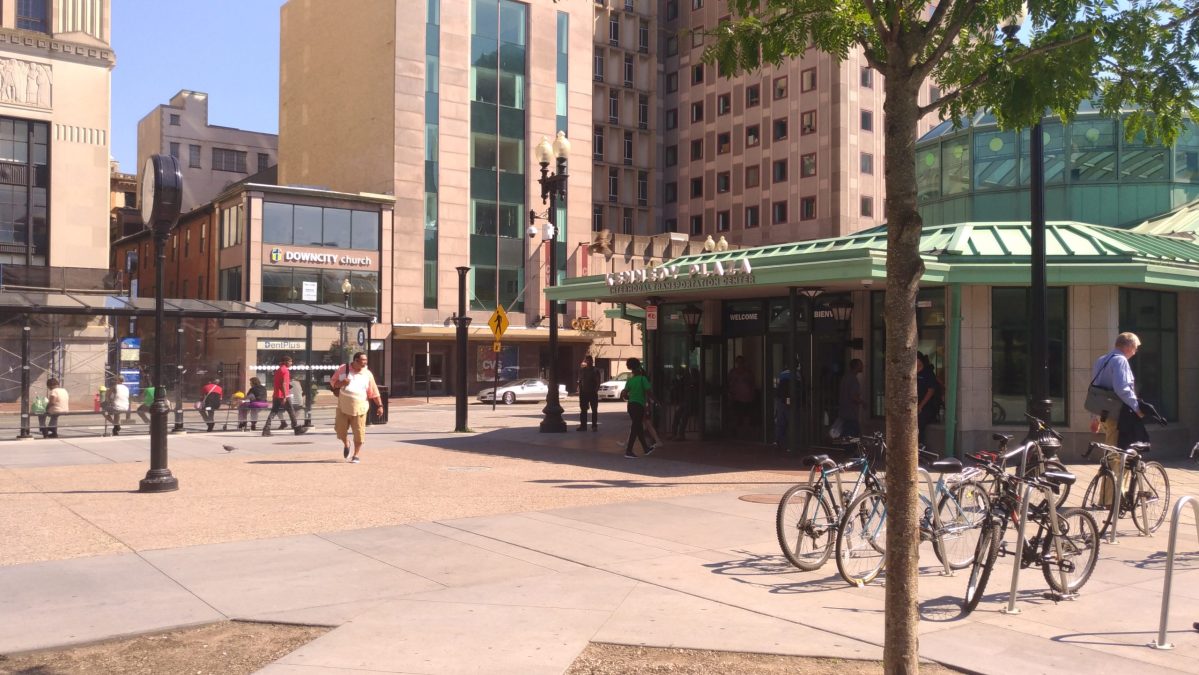 Kennedy Plaza in downtown Providence.