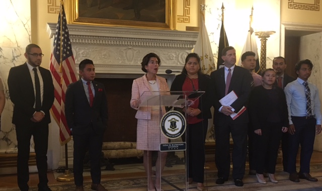 Raimondo during a news conference last year.