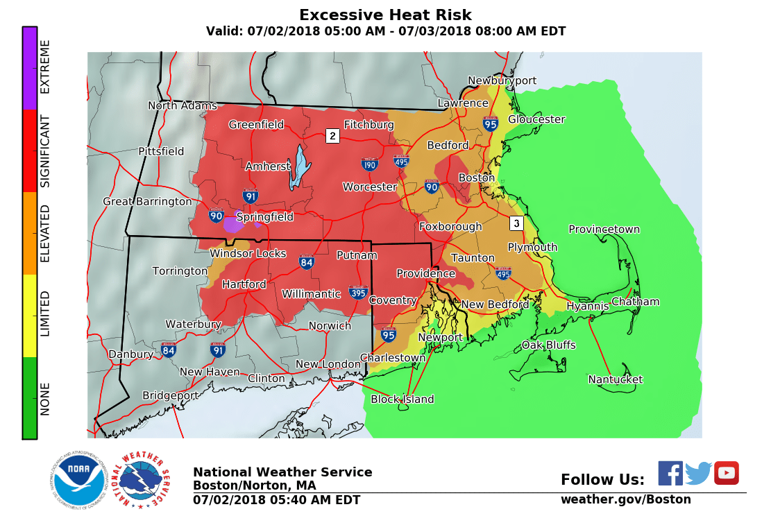Excessive Heat Risk Advisory in effect for Rhode Island.