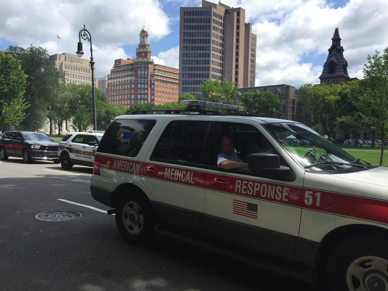 Emergency vehicles respond to Wednesday's overdoses in New Haven