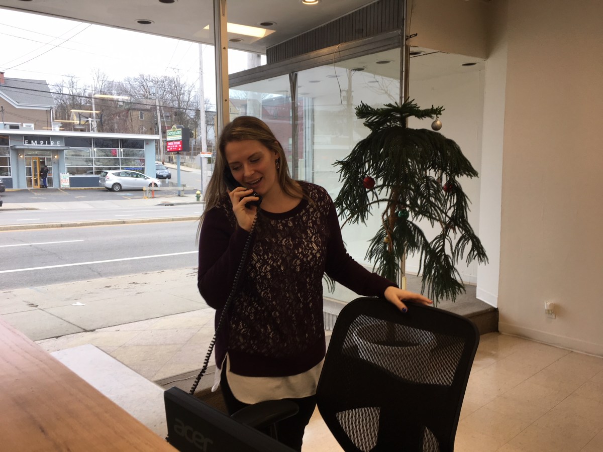 Abbigail Stenberg, a certified peer recovery counselor, at the Jim Gillen Anchor Youth Recovery Center in Providence.