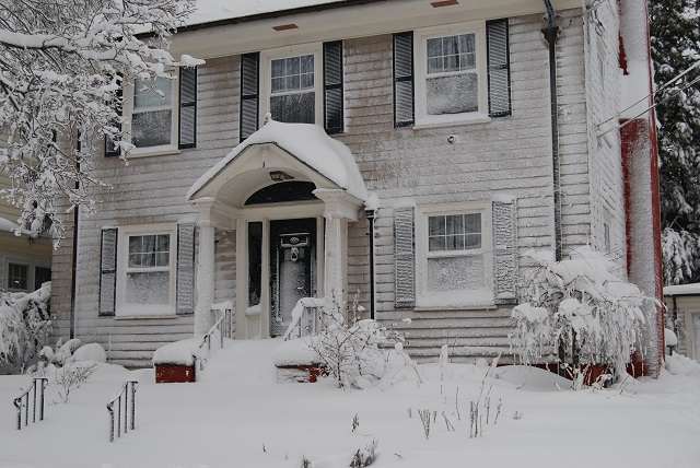 Stephen Porder's house on a cold day