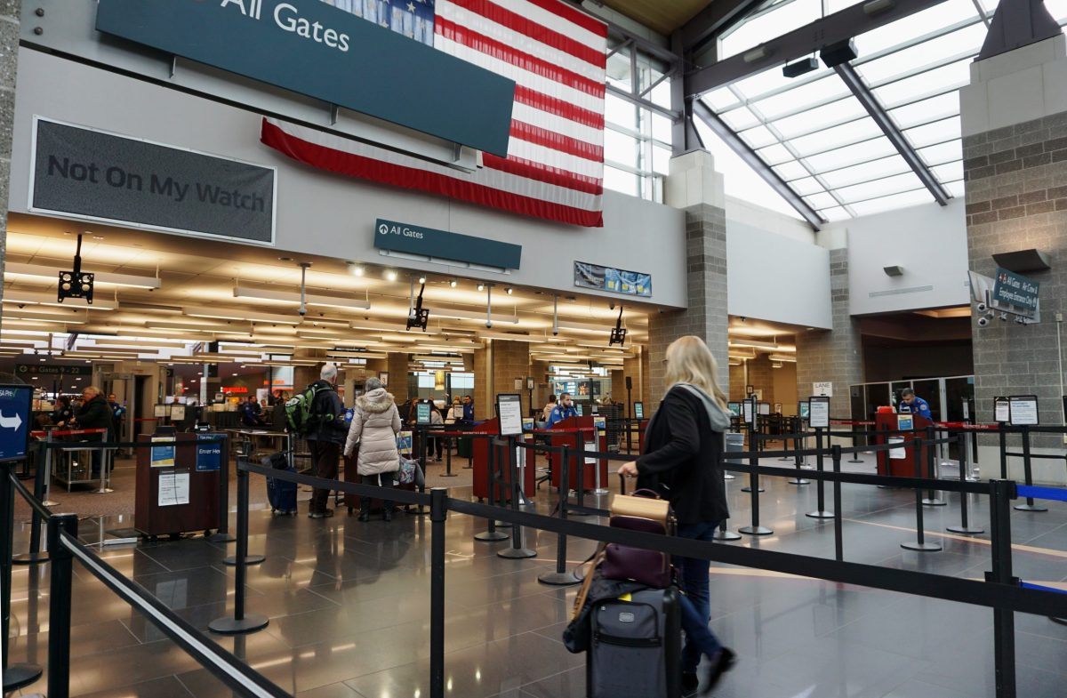 TSA checkpoint at T.F. Green Airport
