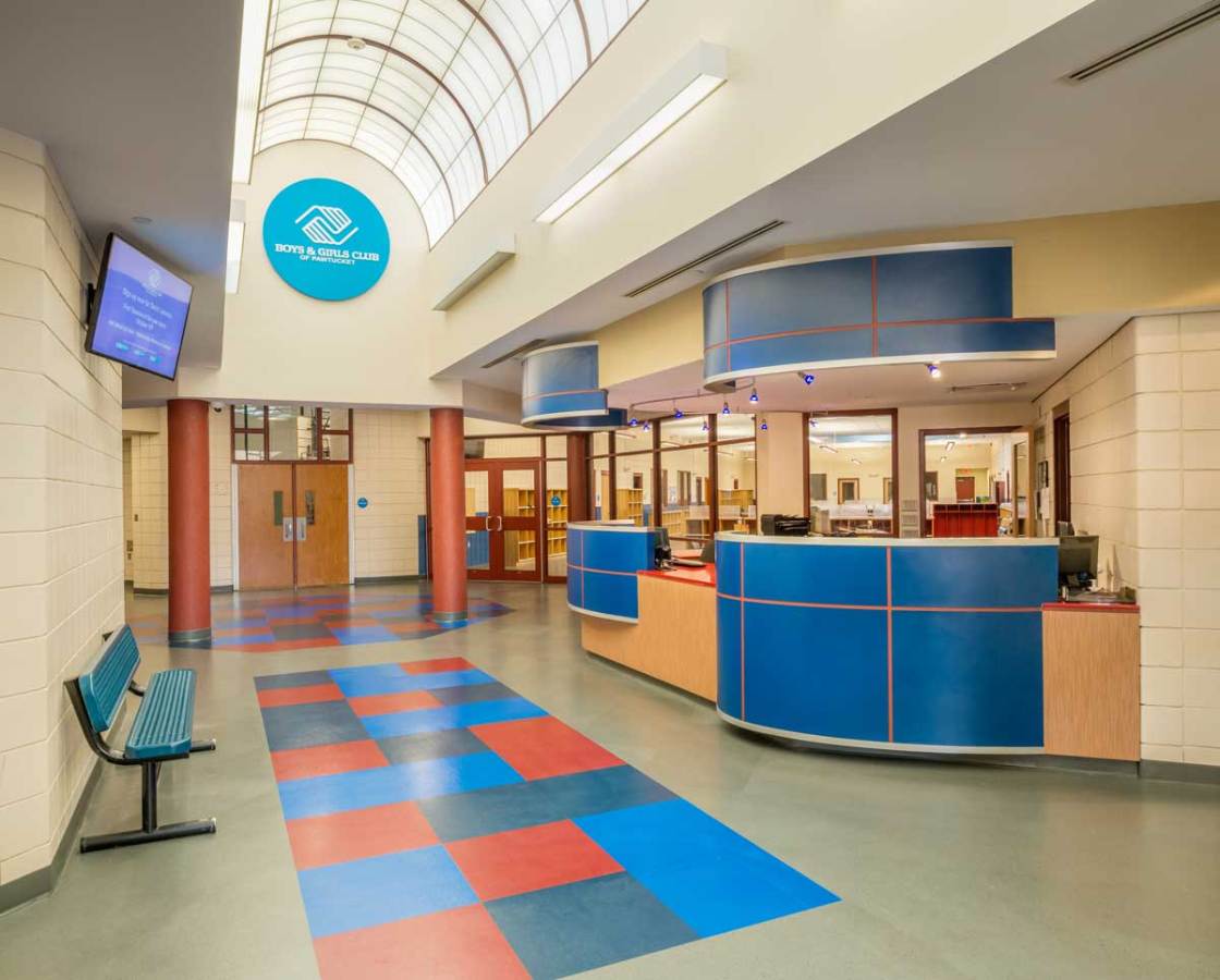 The entrance to the Boys & Girls Club of Pawtucket