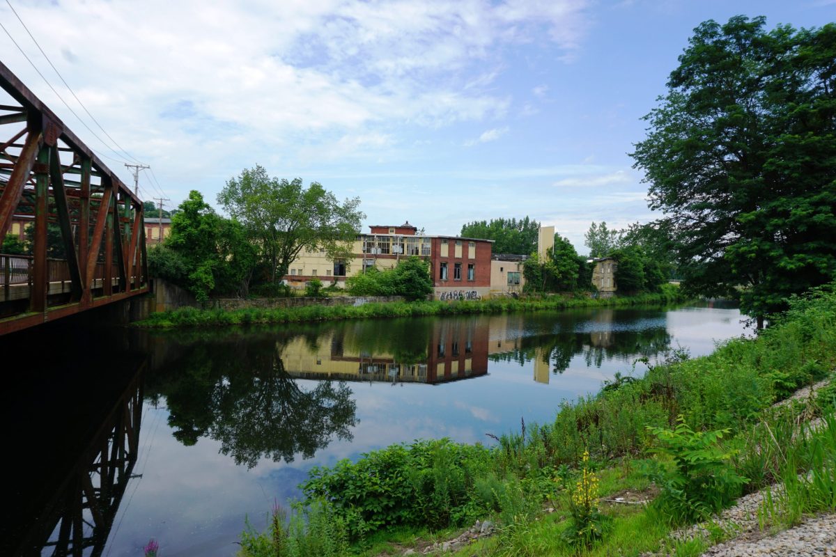 Across the Blackstone River, one of the former mill sites, that will be assessed for possible pollution from years of processing textiles.
