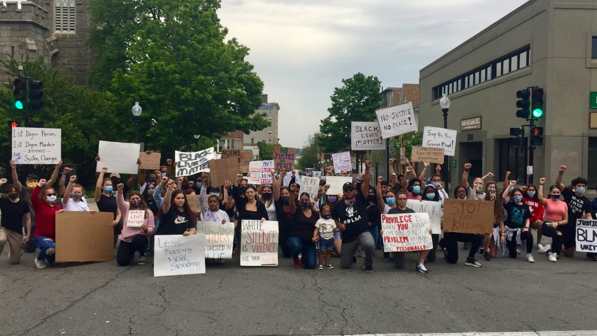 About 60 demonstrators peacefully protested in New Bedford on Wednesday. The group, demanding justice for the police-involved shooting of 15-year old Malcolm Gracia, has been spearheaded by some of the city's teenagers and millennials.