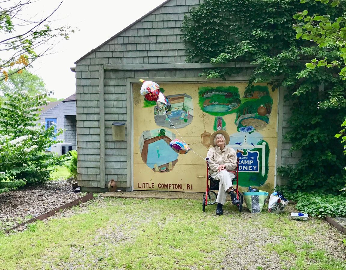 Sidney Tynan celebrating her 99th birthday on June 4, 2020.
