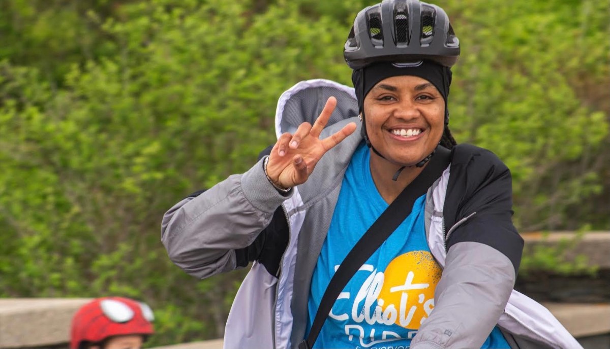 Allyson McCalla, organizer of the Newport chapter of Black Girls Do Bike