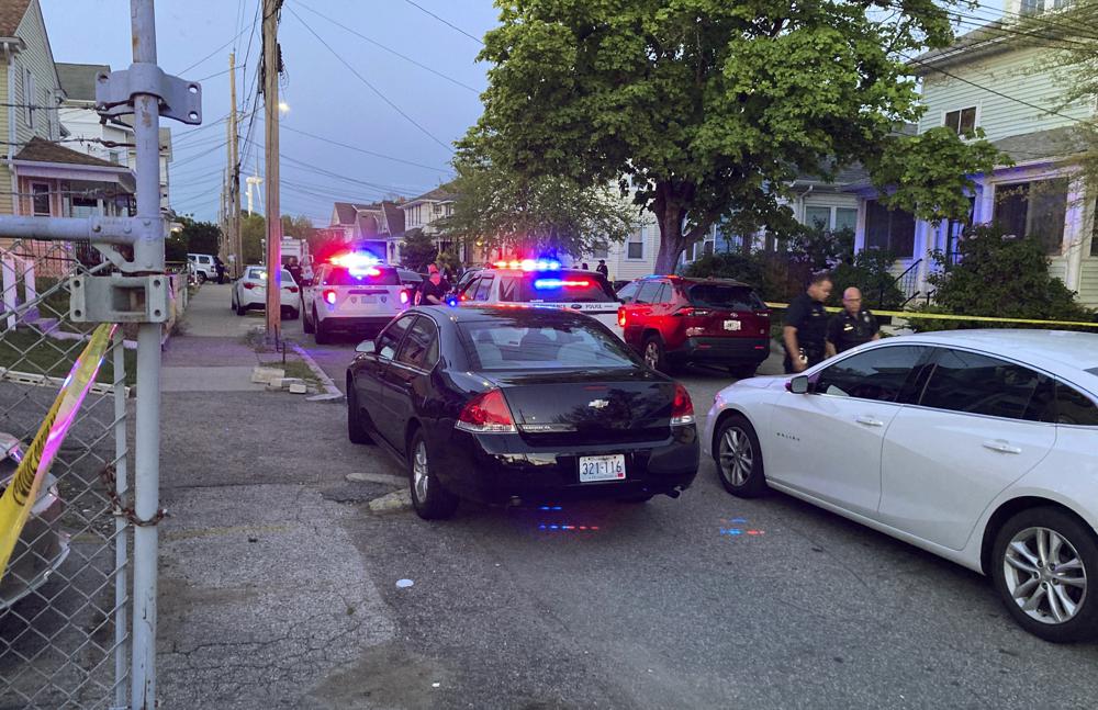 Authorities respond to the scene where multiple people were wounded in a shooting, Thursday, May 13, 2021, in Providence, R.I.