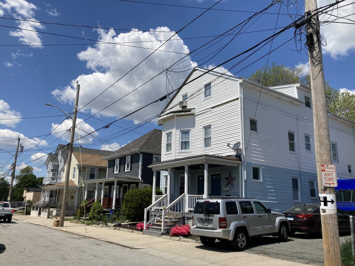 Houses near the shooting on Carolina Avenue in Providence