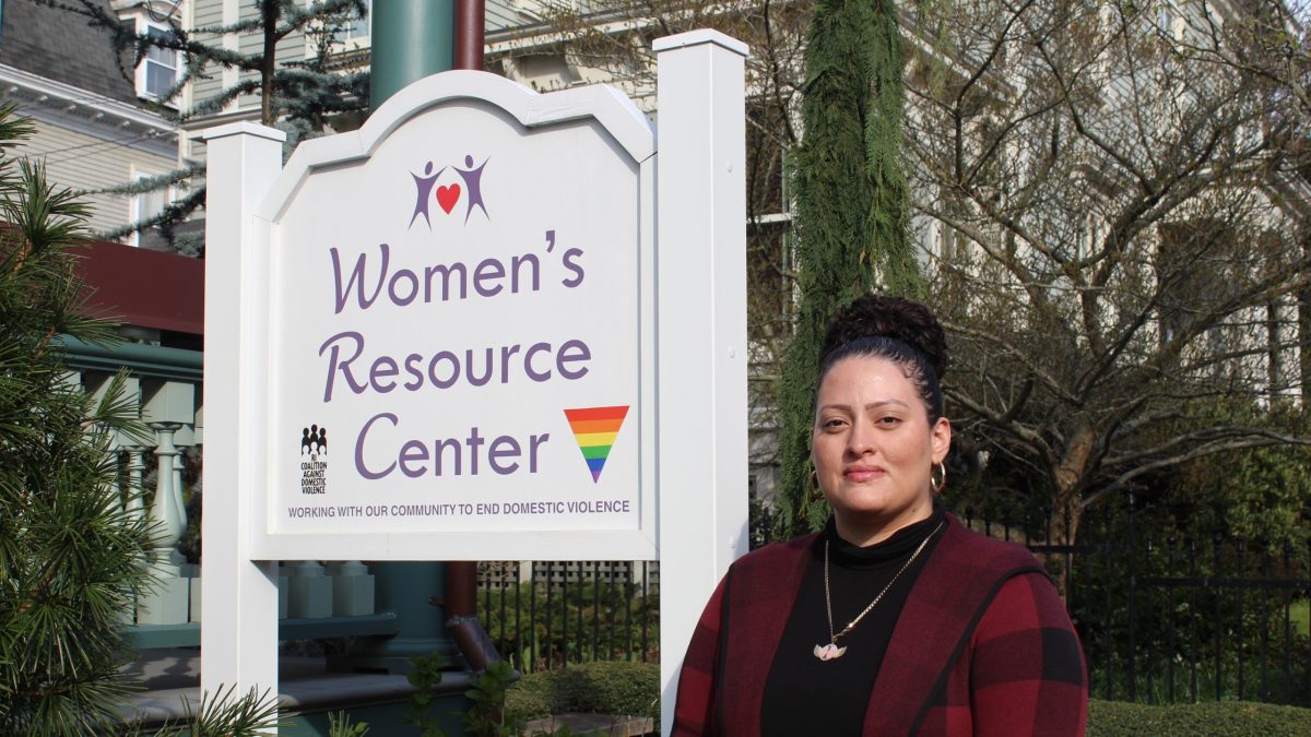 Neyda DeJesus at the Women's Resource Center, a domestic violence prevention agency in Newport.