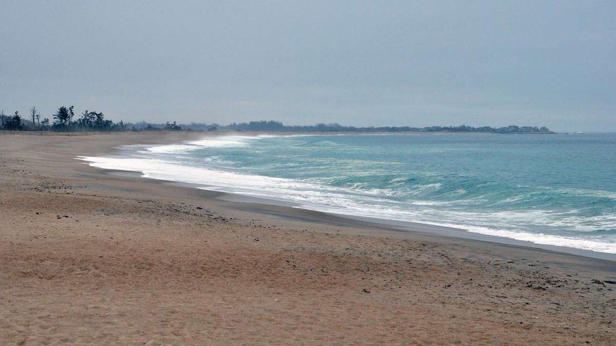 The view towards Charlestown on the Quonochontaug Barrier Beach.