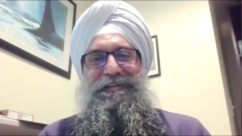 Singh today, Zooming in from his home in Virginia