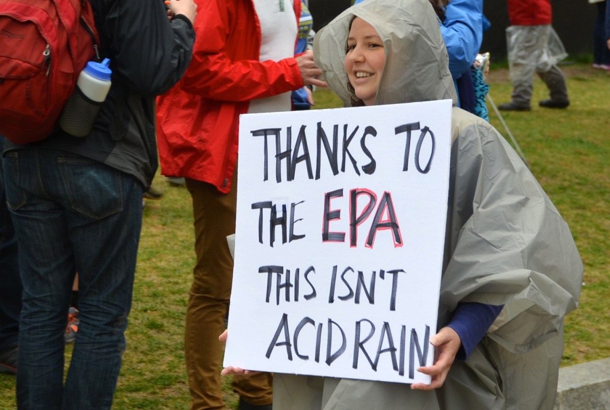 "Thanks to the EPA this isn't acid rain" CC BY-SA 2.0 (link below)