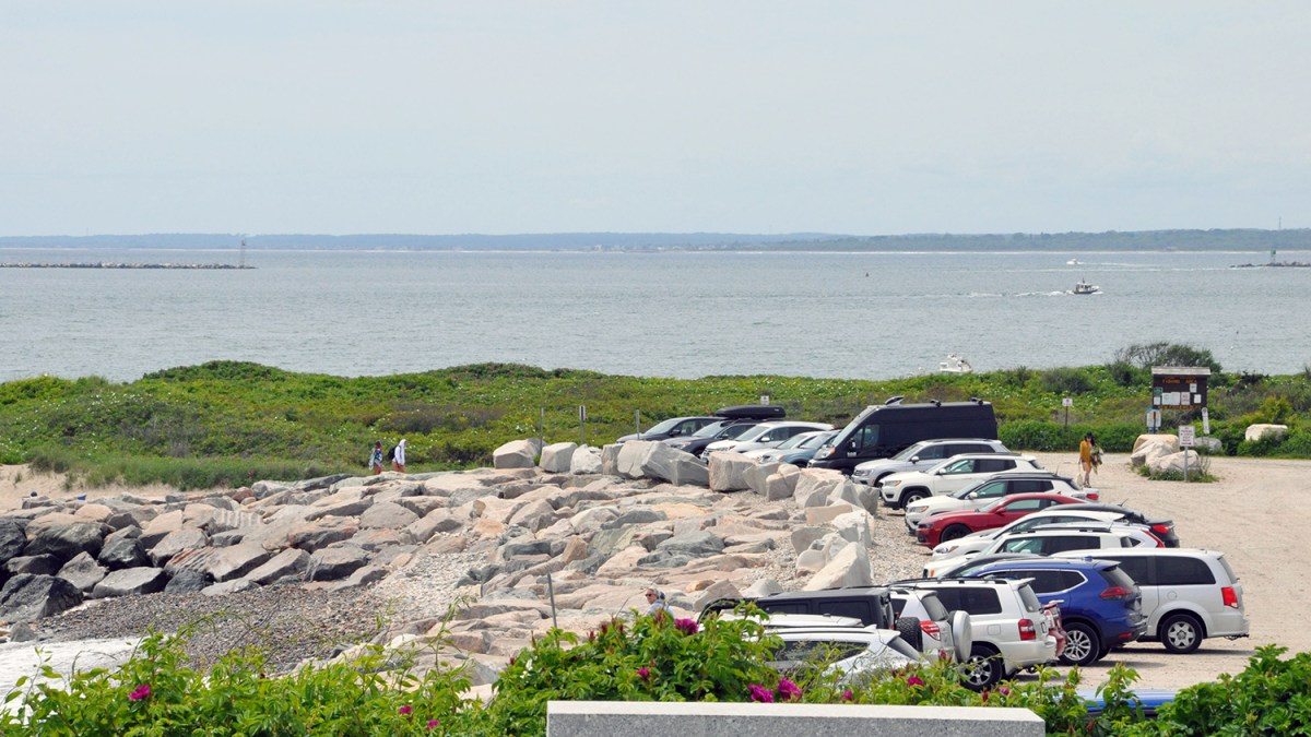 Visitors at the state’s Camp Cronin Fishing Area in Point Judith, Narragansett.