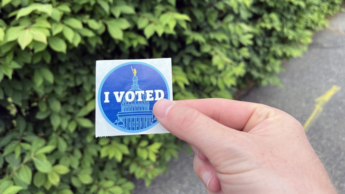 Voting places in Providence gave out stickers to voters in June, 2022.