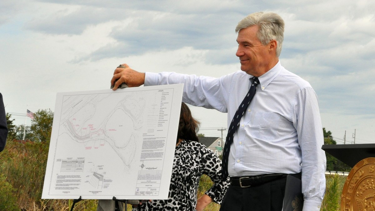 Rhode Island U.S. Senator Sheldon Whitehouse at Gull Cove in Portsmouth on September 27, 2022.