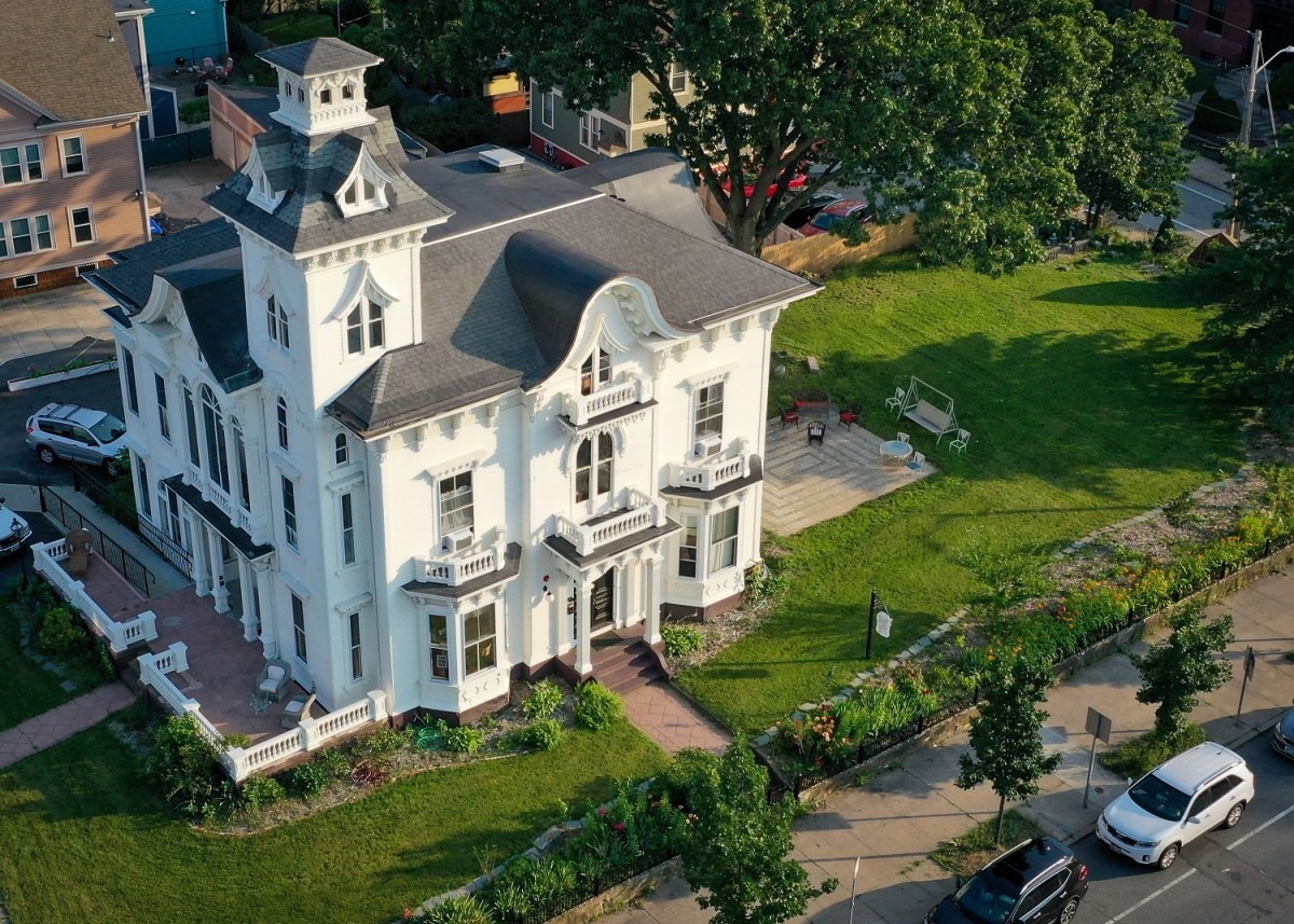 The Wedding Cake House on Broadway in Providence