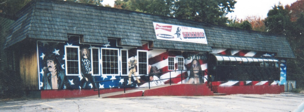 Exterior of The Station, with mural by Anthony Baldino.