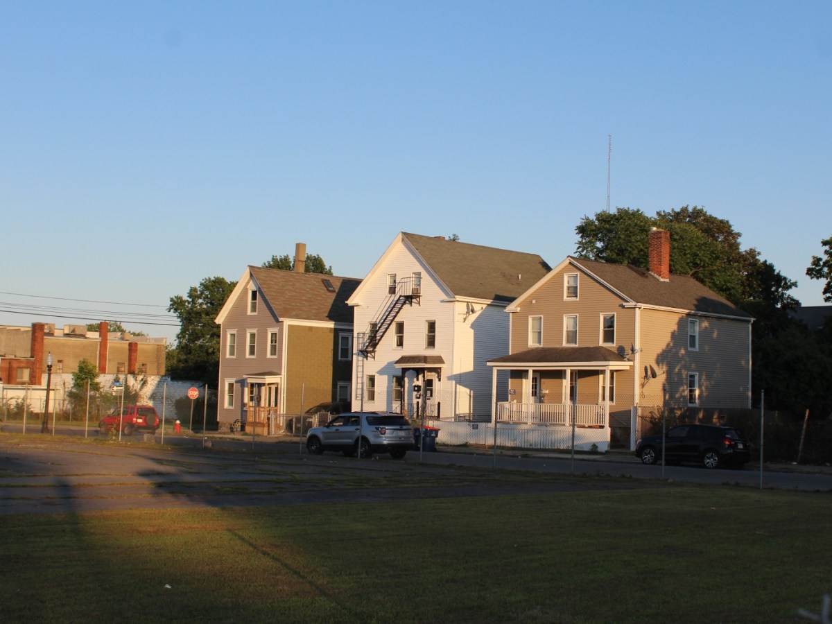 A row of houses in New Bedford.
