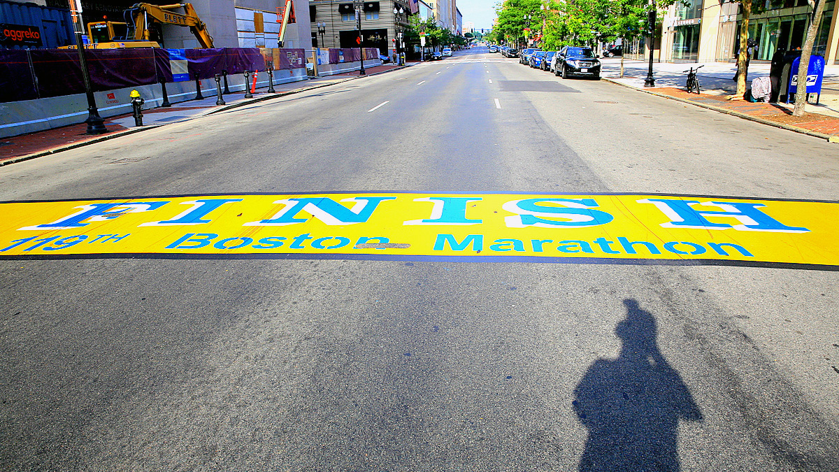 The Finish Line for the 2015 Boston Marathon
