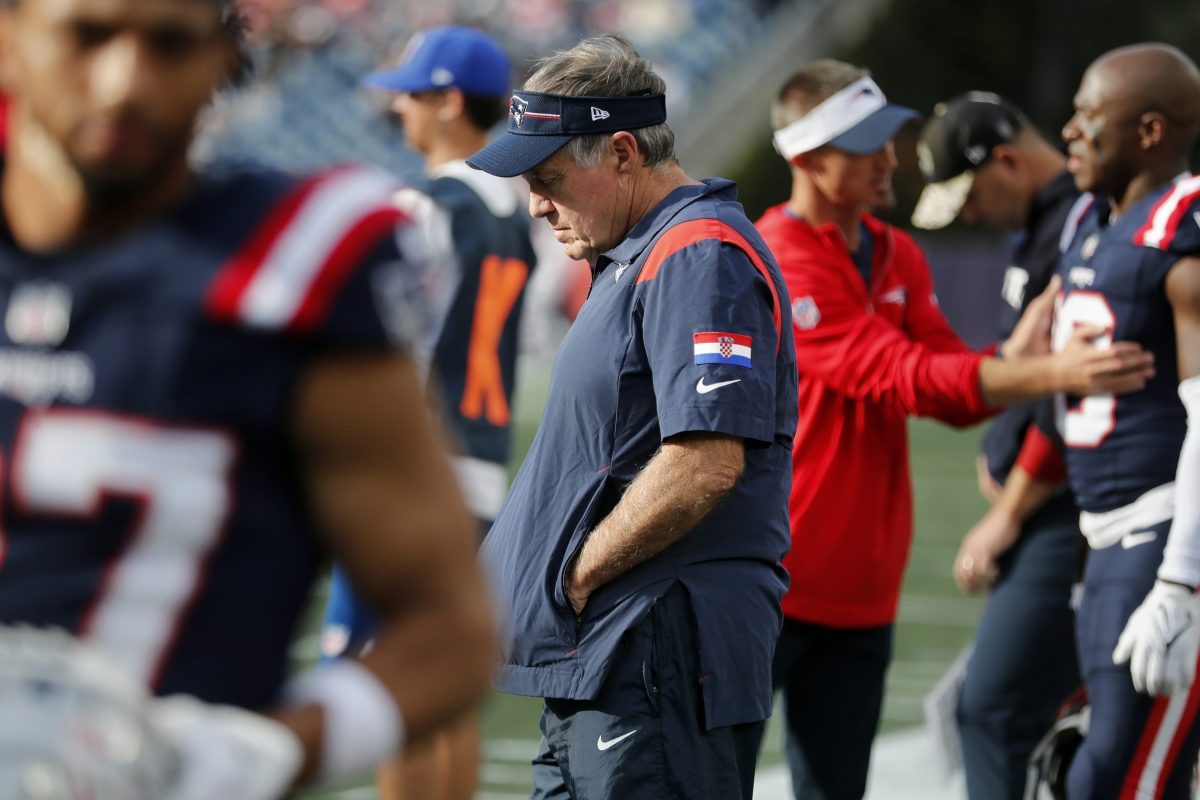 Coach Bill Belichick ponders his team's fate during the New Orleans game last Sunday.
