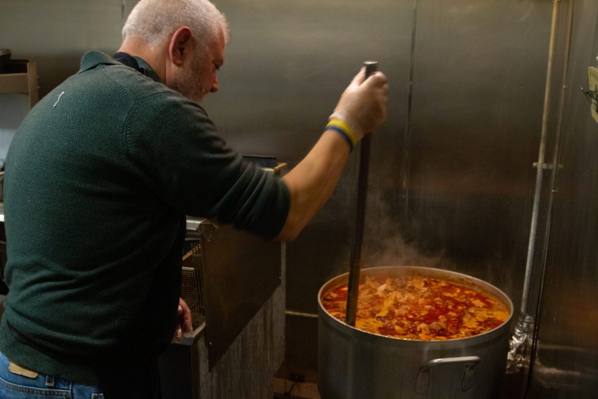 Armando Cabral is making over 600 pounds of caçoila, or Portuguese pulled pork, to bring to the festival.