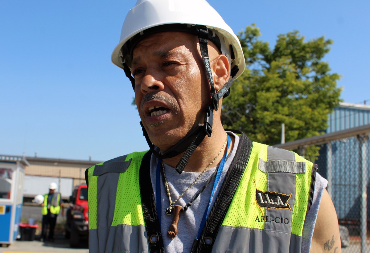 Kevin Rose, third-generation New Bedford longshoreman, and the president of the International Longshoremen’s Association Local 1413.