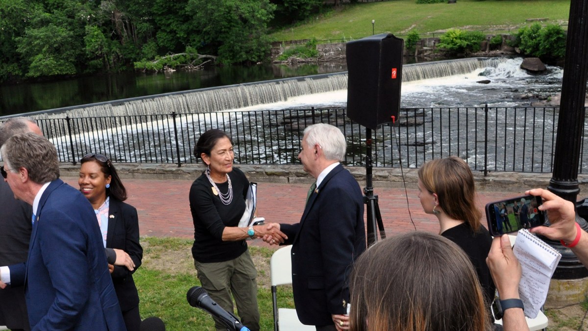 U.S. Sen. Jack Reed with Interior Department Secretary Deb Haaland during her visit to Rhode Island in June 2023.