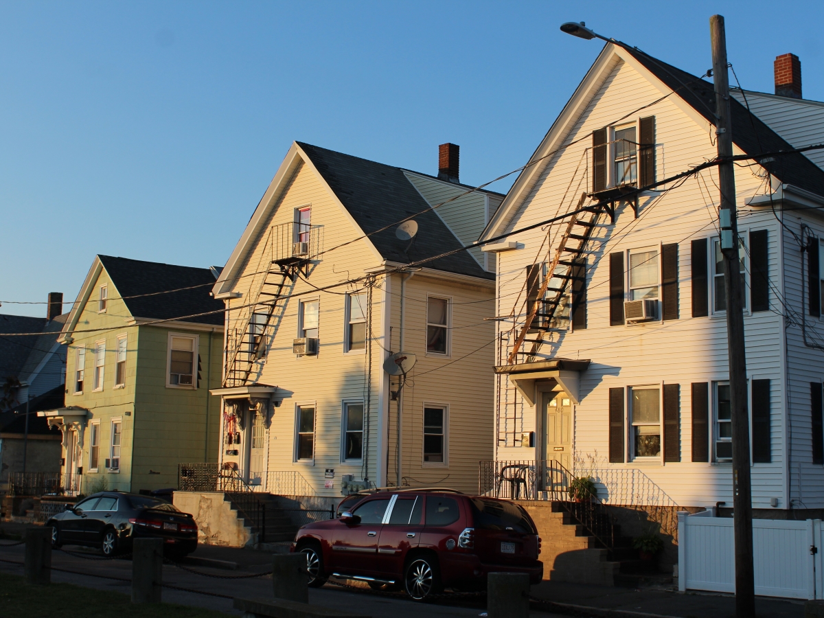A row of houses in New Bedford.