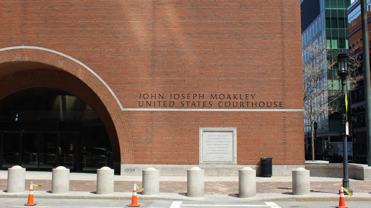 An external view of Boston's federal courthouse.