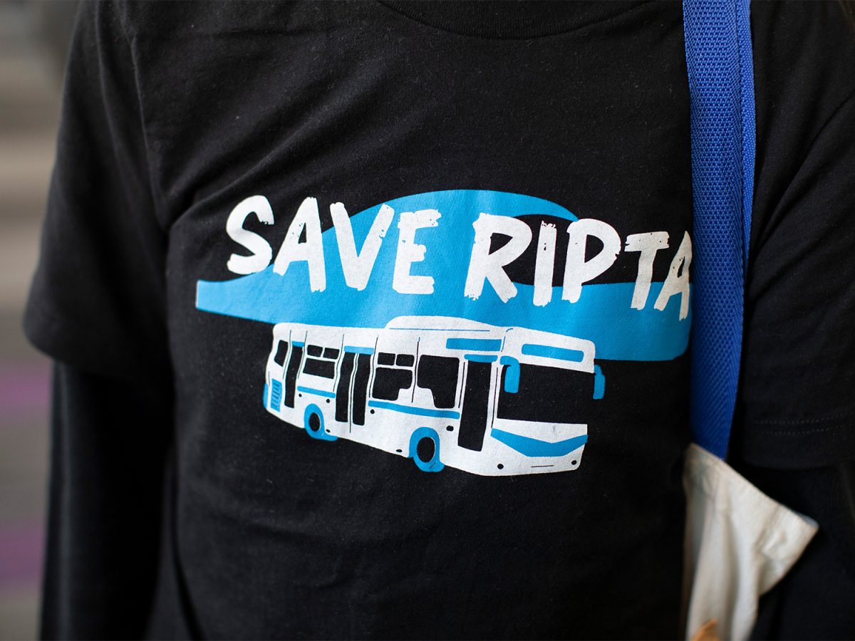 A t-shirt that reads "save RIPTA"