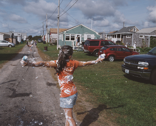 A photograph captures daily life at Roy Carpenter’s Beach in South Kingstown.