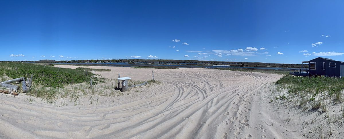 The Quonochontaug Barrier Beach in Charlestown is pictured here.