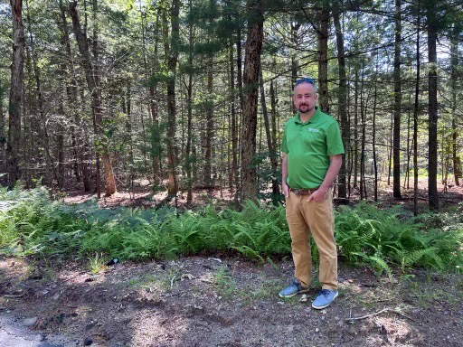 Colin Penney, executive director of South County Habitat For Humanity, at a property in Exeter where the organization built a one family home in 2019.